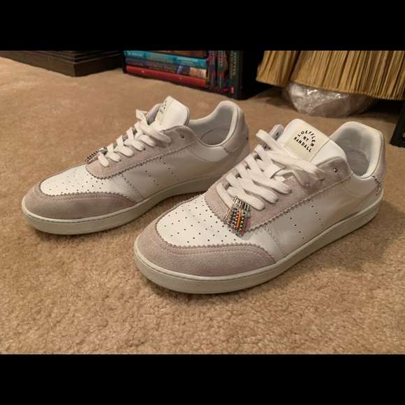 Loeffler Randall Keeley Low Top Sneakers in Dirty White Size 10 - Picture 1 of 9